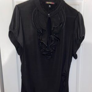 Women’s Black Ruffle Blouse SZ. 3X